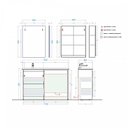 Тумба под раковину Alavann Soft Silver 120 ALV0194002 цвет Белый-2