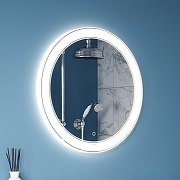 Зеркало Alavann Solis 60 ALV0116001 с подсветкой цвет Белый с сенсорным выключателем-1