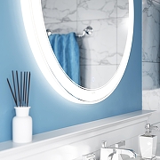 Зеркало Alavann Solis 60 ALV0116001 с подсветкой цвет Белый с сенсорным выключателем-2