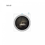 Зеркало Alavann Solis 60 ALV0116005 с подсветкой цвет Белый с сенсорным выключателем и подогревом-4