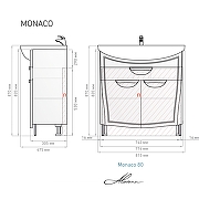 Тумба под раковину Alavann Monaco 80 ALV0186003 цвет Белый-3
