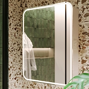 Зеркальный шкаф Alavann Lana 70 ALV0279002 с подсветкой цвет Белый