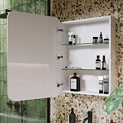 Зеркальный шкаф Alavann Lana 70 ALV0279002 с подсветкой цвет Белый-1