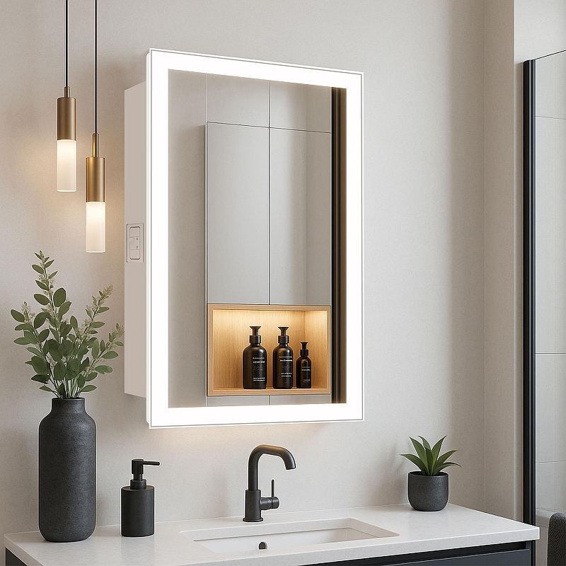 Зеркальный шкаф Alavann Rita 50 ALV0287002 с подсветкой 