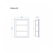 Зеркальный шкаф Alavann Vittoria 50-01 R ALV0293001 цвет Белый-2