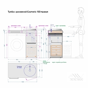 Тумба под раковину Alavann Cosmetic 100 ALV0760001 со столешницей цвет Белый-5