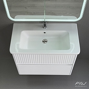 Тумба под раковину Alavann Wave 80 ALV1118001 подвесная цвет Белый-2