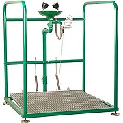 Аварийный душ для промывки глаз Nofer  26 SCP380SS с платформой цвет Зеленый Нержавеющая сталь