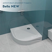 Акриловый поддон для душа 1MarKa Bella New 100x100 01пбн10К цвет Белый-5