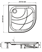 Акриловый поддон для душа 1MarKa Bella New 100x100 01пбн10К цвет Белый-8