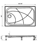 Акриловый поддон для душа 1MarKa Freya New 100x80 01пфн1080пК цвет Белый-9