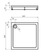 Акриловый поддон для душа 1MarKa Flat 100x100 01фл1010прК цвет Белый-5
