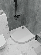 Акриловый поддон для душа 1MarKa Flat 100x100 01фл1010чкК цвет Белый-1