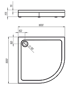 Акриловый поддон для душа 1MarKa Flat 100x100 01фл1010чкК цвет Белый-5