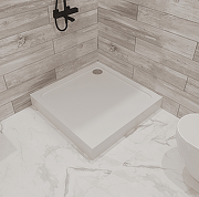 Акриловый поддон для душа 1MarKa Flat 90x90 01фл9090прК цвет Белый-1