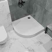 Акриловый поддон для душа 1MarKa Flat 90x90 01фл9090чкК цвет Белый-1
