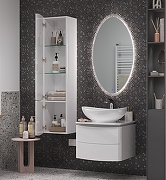 Шкаф пенал Velvex Luna 35 pp.LUN.35 подвесной цвет Белый-5