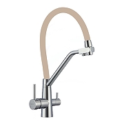Смеситель для кухни Fmark FS0662-A12 цвет Хром Бежевый
