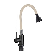 Смеситель для кухни Fmark FS8288H-12 цвет Черный Бежевый