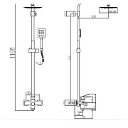 Душевая система Fmark FS8145C цвет Матовое золото-2