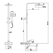 Душевая система Fmark FS8145-25Q цвет Графит-2