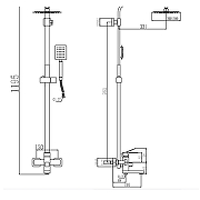 Душевая система Fmark FS8145Q цвет Графит-2