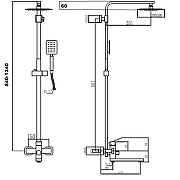 Душевая система Fmark FS8145-35H цвет Черный-2