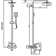 Душевая система Fmark FS8145H цвет Черный-2