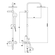 Душевая система Fmark FS8245A цвет Хром-2