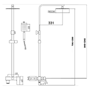 Душевая система Fmark FS8645-1H цвет Черный-2