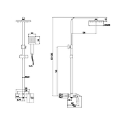 Душевая система Fmark FS8645C цвет Матовое золото-2