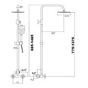 Душевая система Fmark FS8435H цвет Черный-2