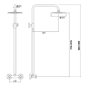 Душевая система Fmark FS8505 цвет Сатин-2