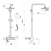 Душевая система Fmark FS8745-22H цвет Черный-2