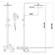 Душевая система Fmark FS8645-1 цвет Сатин-2