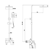 Душевая система Fmark FS8645-1C цвет Матовое золото-2