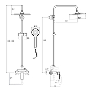 Душевая система Fmark FS8845H цвет Черный-2