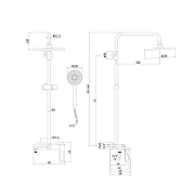 Душевая система Savol S-009045Q цвет Графит-1