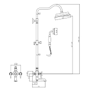 Душевая система Savol S-005313H цвет Черный матовый-1