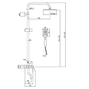 Душевая система Savol S-601108SH цвет Черный матовый-1