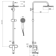Душевая система Savol S-600308 цвет Хром-1