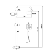 Душевая система Savol S-602042H цвет Черный матовый-1