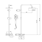 Душевая система Savol S-601144-1 цвет Хром матовый-1