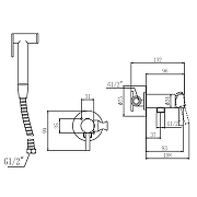 Гигиенический душ со смесителем Savol S-FXQ003Q цвет Графит-1