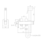 Гигиенический душ со смесителем Savol S-FXQ011C цвет Золото матовое-1