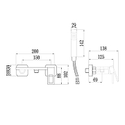 Гигиенический душ со смесителем Savol S-FXQ013Q цвет Графит-1