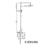 Душевая система Savol S-JD9145A цвет Хром-9