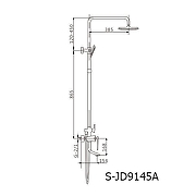 Душевая система Savol S-JD9145AH цвет Черный матовый, Хром-7