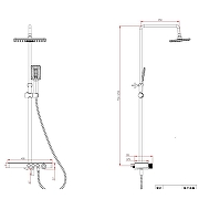 Душевая система Savol SK-H3245A цвет Хром-1