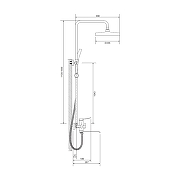 Душевая система Belz B812-3 B24812-3 цвет Оружейная сталь-2